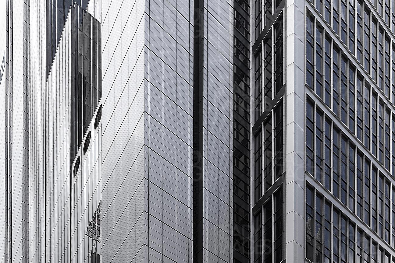 Abstract image of the solid and glazed facade of a skyscraper in Sydney