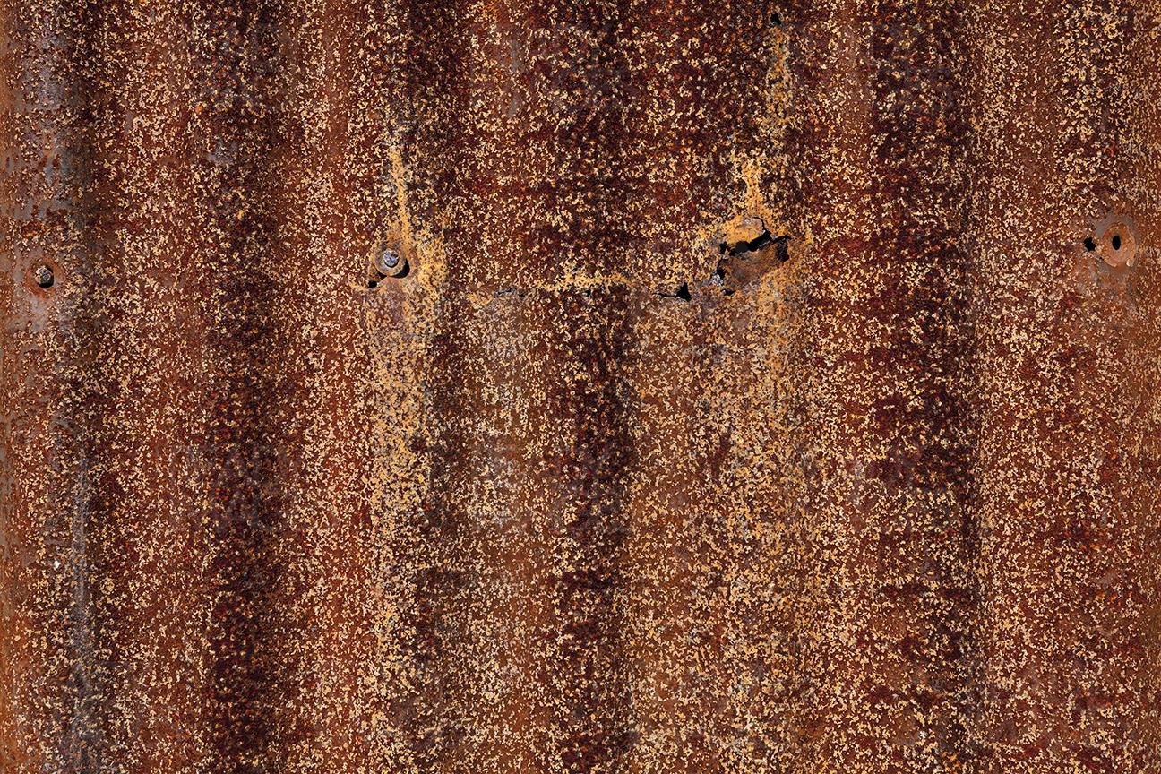 Abstract image of the rustic corrugated metal sheet