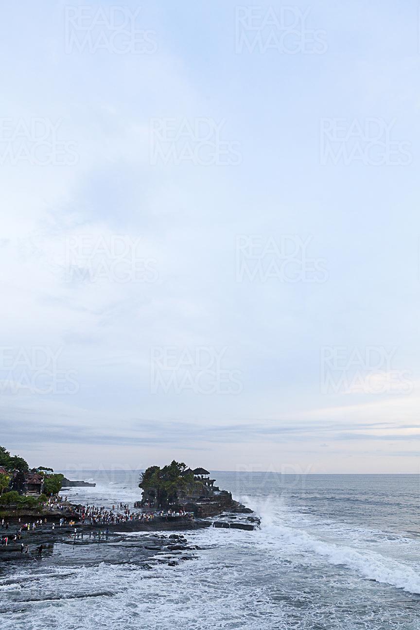 Tanah Lot Temple is one of Bali’s most important landmarks. The rock’s original name, Tengah Lod, means ‘in the sea’