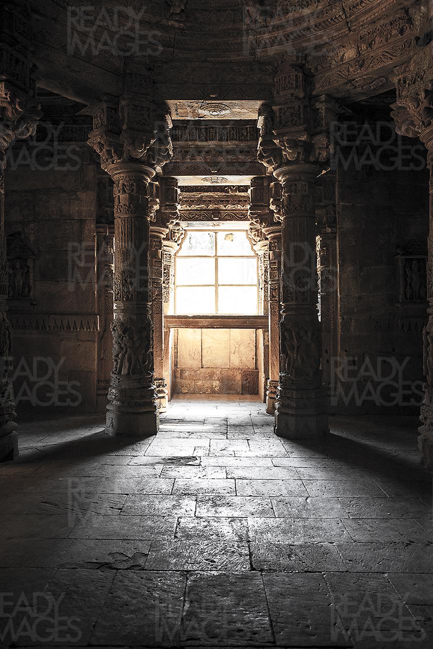 View from the inside of the Modhera Sun Temple, India