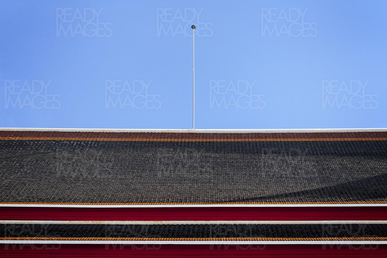 Abstract minimal image of the top of the Roof of the temple in Bangkok, Thailand