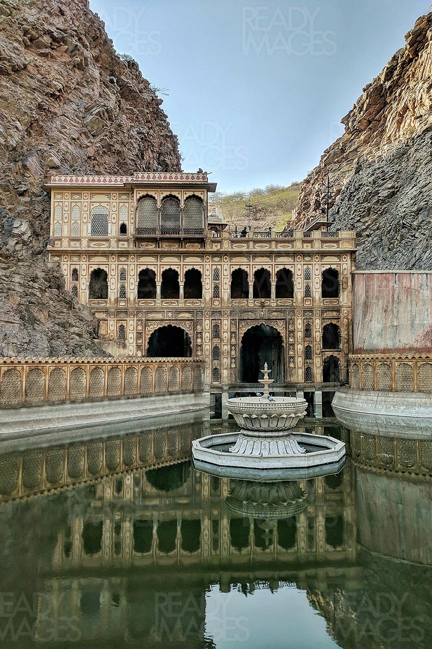 Front View of the Galtaji Temple (Monkey Temple), near Jaipur, India