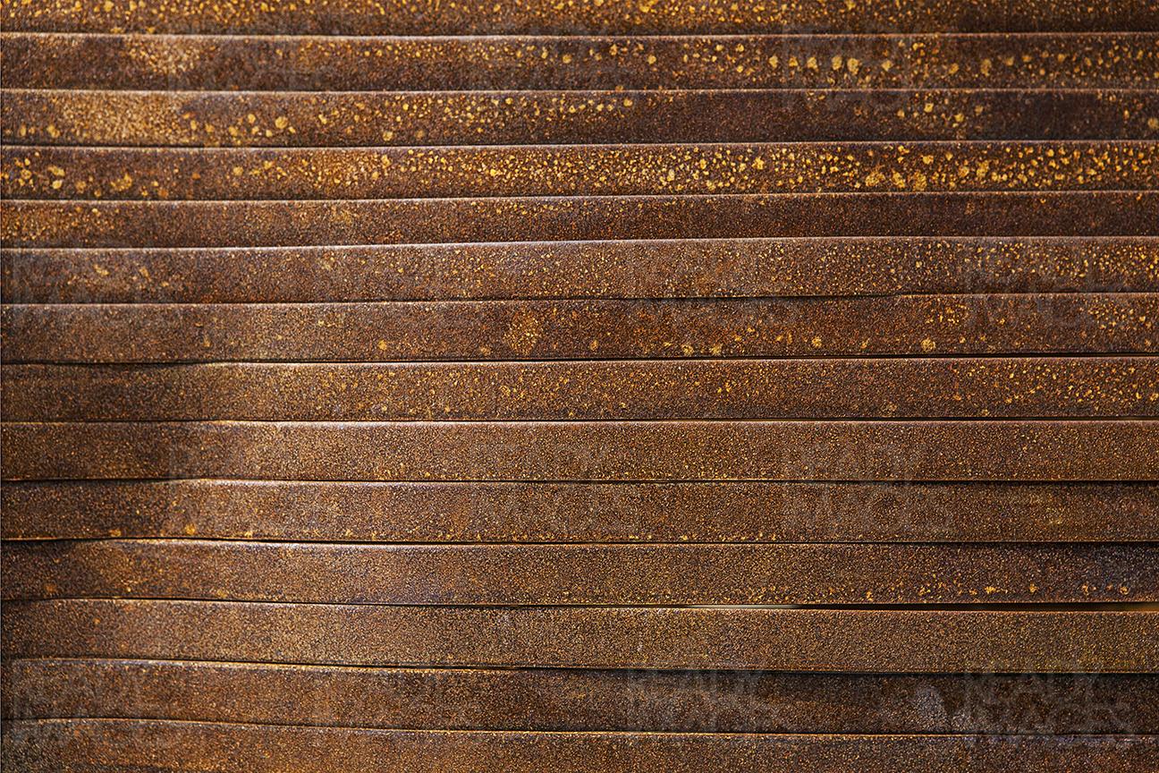 Close-up texture image of rusted corten steel sheets