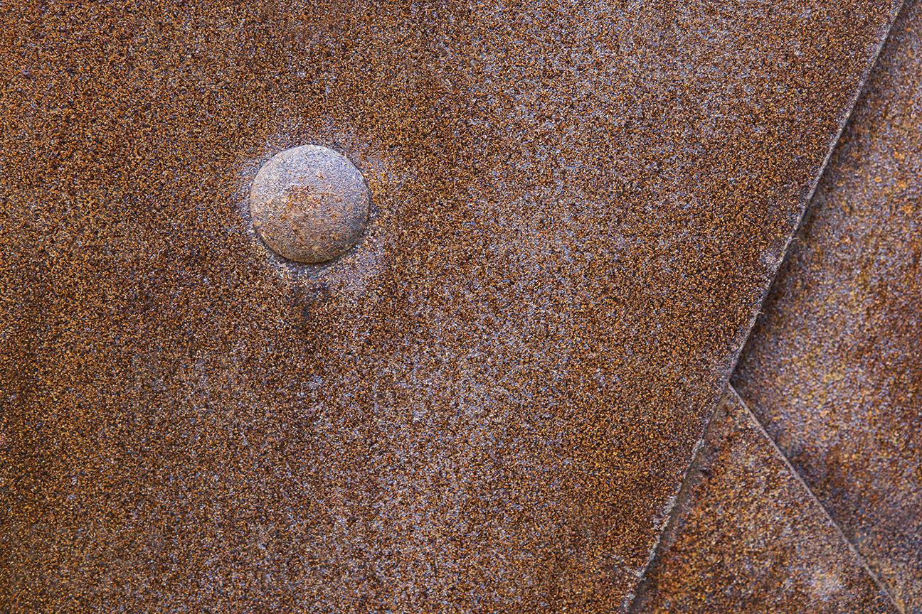 Close-up texture image of rusted corten steel sheets
