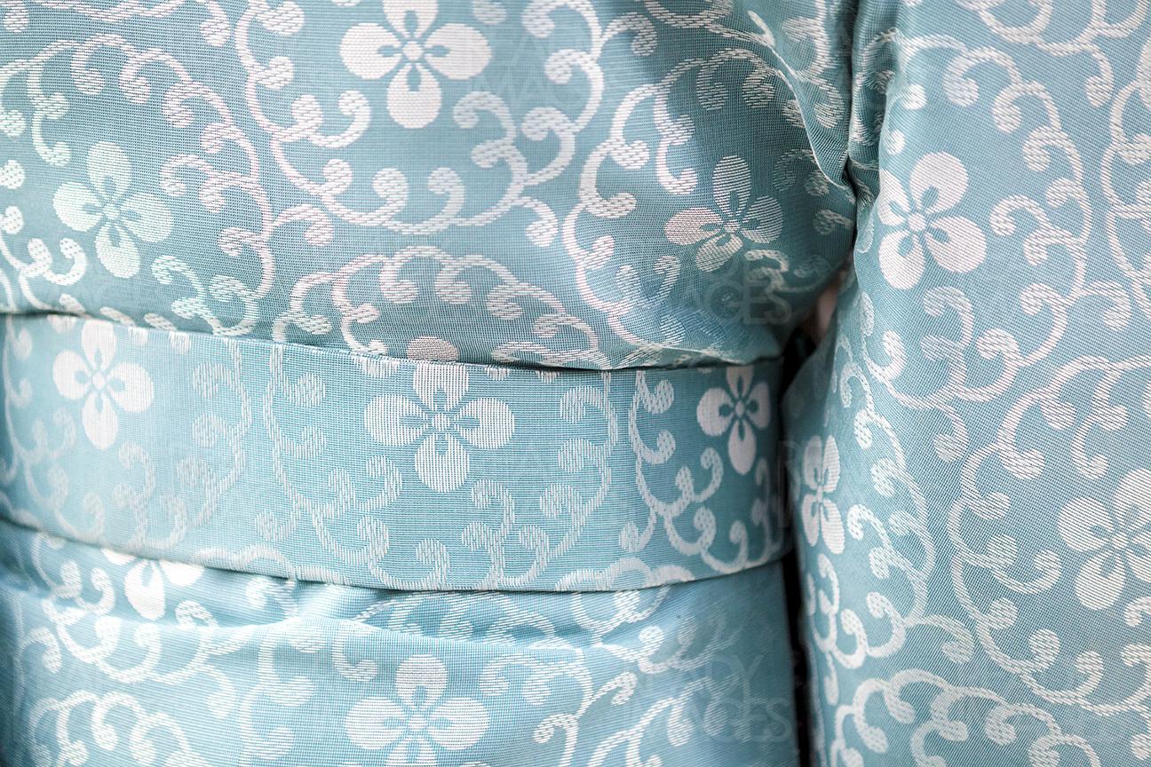 Detail of a Kimono showing traditional Japanese fabric design