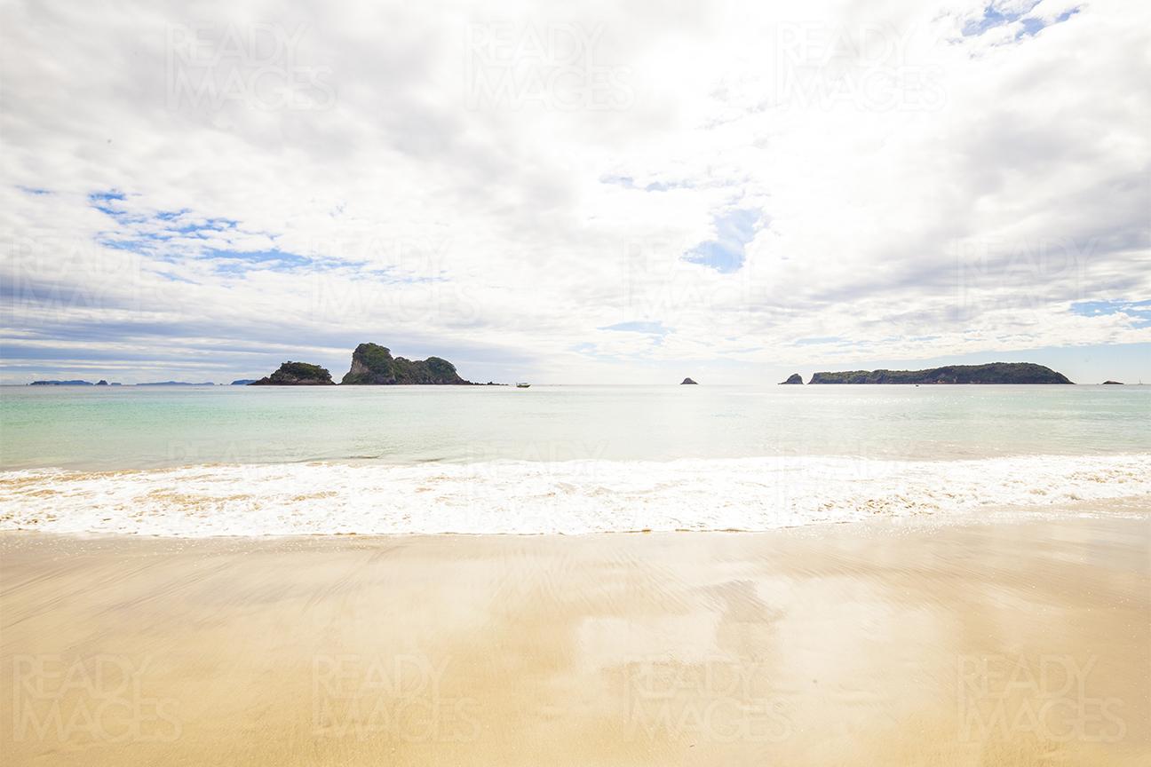 Beautiful view at a beach in the Coromandel, New Zealand
