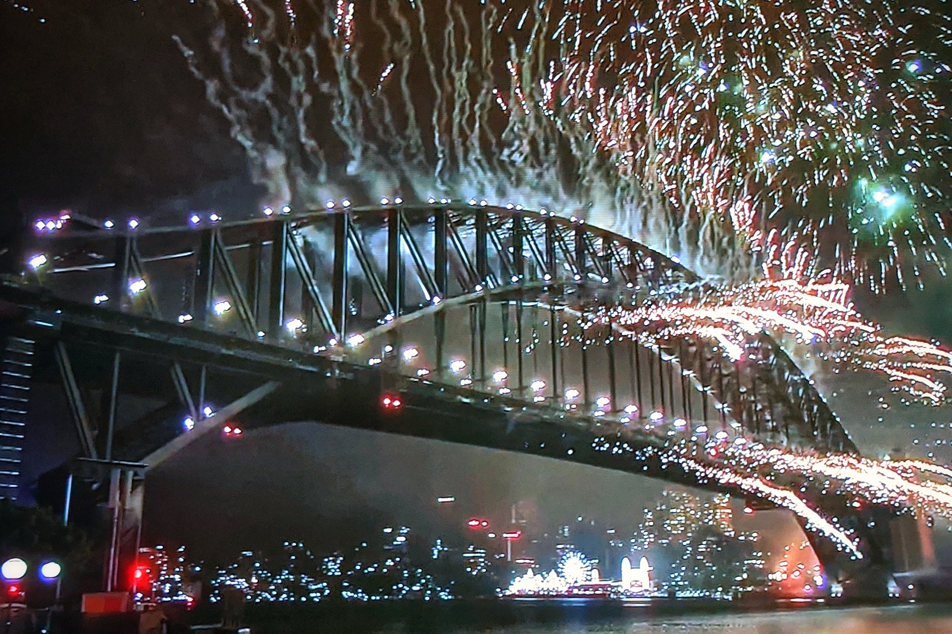 Fireworks on harbour bridge to clebrate New Year in Sydney, Australia. Hope for 2021 to be more progressive and positive
