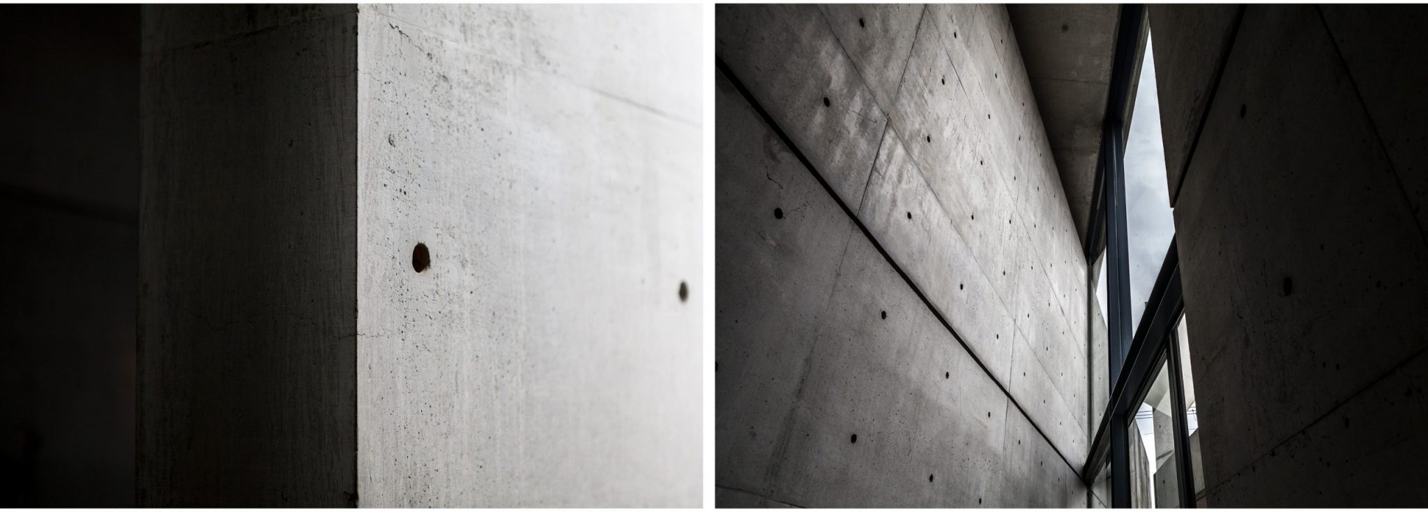 Concrete walls and minimal architecture style